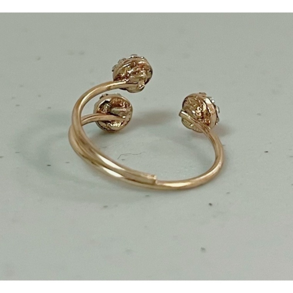 Gold Diamond Cluster Balls Adjustable Toe Ring Jewelry ✨ #gold #diamond #toering - Picture 2 of 2
